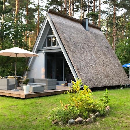 Ferienhaus Reetdach 1300Qm Privatgrundstueck Bootssteg Sauna Templin Luebbesee Uckermark Erholung Pur Seenplatte Petersdorf  Εξωτερικό φωτογραφία
