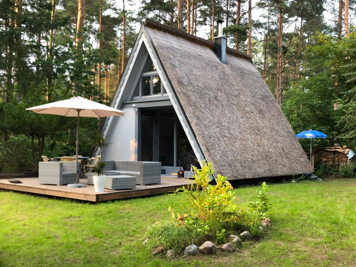 Ferienhaus Reetdach 1300Qm Privatgrundstueck Bootssteg Sauna Templin Luebbesee Uckermark Erholung Pur Seenplatte Petersdorf  Εξωτερικό φωτογραφία
